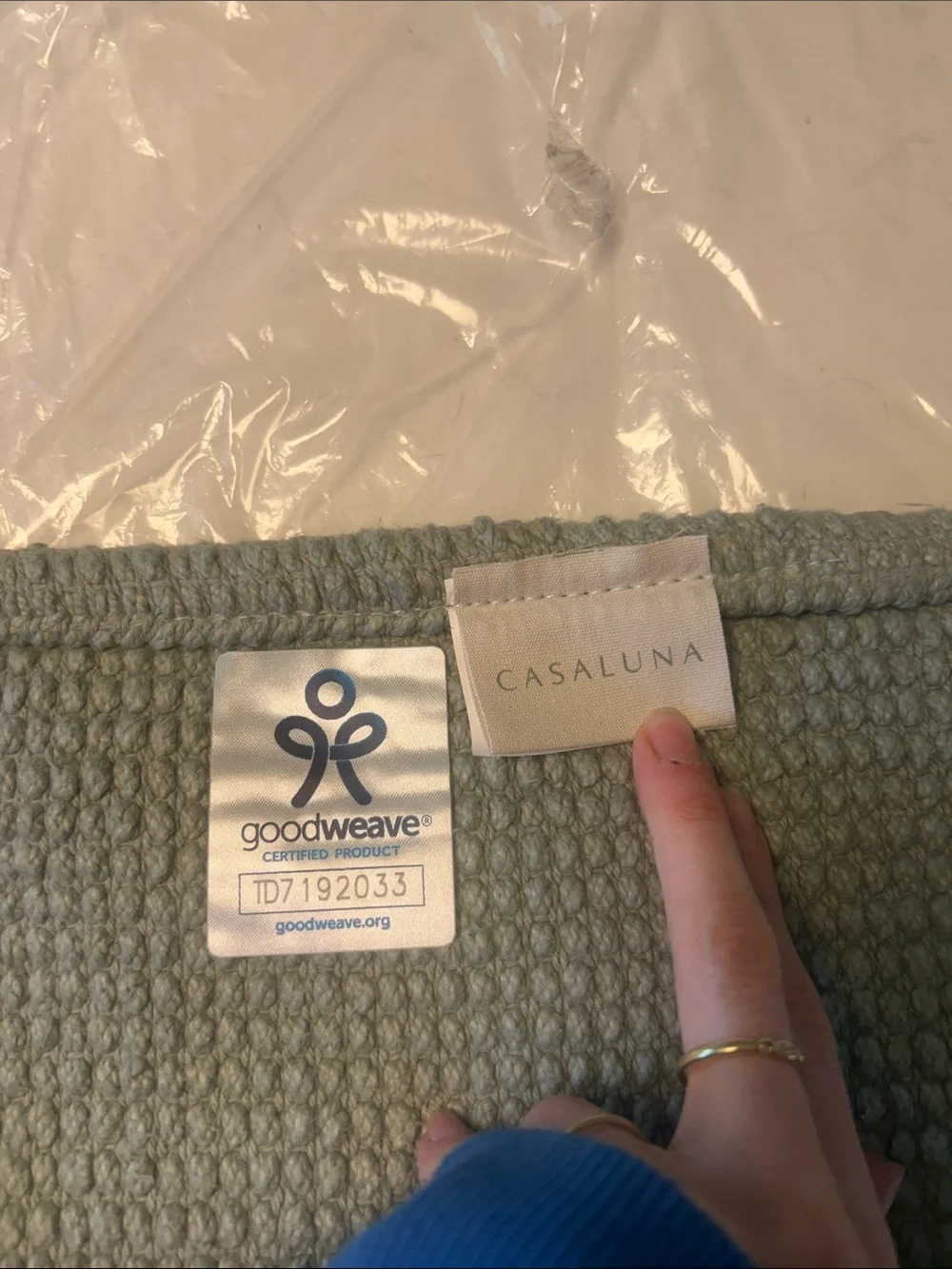 Casaluna Textured Cotton Bath Mat - Sage